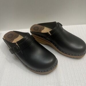 Swedish Clogs Troentorp Raphael Black Size US Womens 6/ EU 36